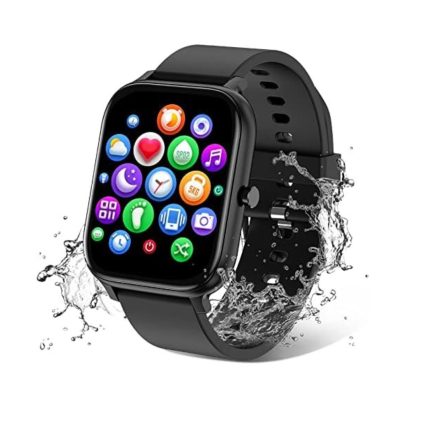 1.83'' Waterproof Smartwatch for iPhone Android Fitness Health Tracking